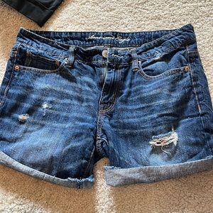 American eagle distressed jean shorts